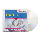 Dvd-R Discs, 4.7Gb, 16X, W/Slim Jewel Cases, 10/Pack