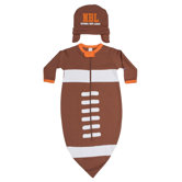 Football Bunting and Cap Set in Brown