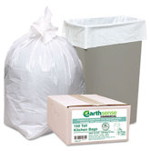 Earthsense Commercial Recycled Tall Kitchen Bags, 13-16 Gallon, 0.8 Mil, 24 X 31, 150 Bags/Box