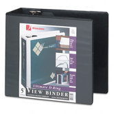 D-Ring Vinyl View Binder, 5in Capacity