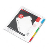 Oversized Reinforced Insertable Index, 5-Tab, 9-1/4 X 11