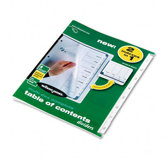 Multidex Index Black and White Eight-Tab, 1-8, Letter, Eight per Set