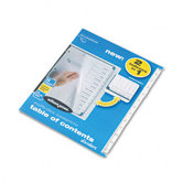 Multidex Index Black and White 12-Tab, Labeled 1-12, Letter, 12 per Set