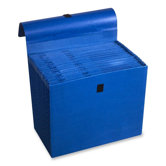 Expanding File, 31 Pockets, Labeled 1-31, 10"x12", Dark Blue