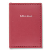 Mini Telephone Address Book, Vinyl, 3"x4", Assorted, 2012