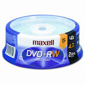 Spindle Dvd+Rw Discs, 4.7Gb, 4X, 15/Pack