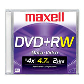 DVD+RW, 4X, 4.7GB, Branded w/ Jewel Case