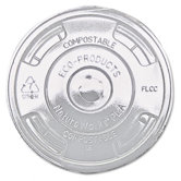 Compostable Cold Drink Cup Lids, Flat, 1000/Carton