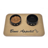 Bone Appetit Pet Placemat in Tan