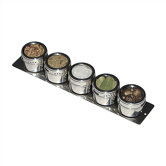 Soho 5-Piece Stainless Steel Container and Strip Board Set