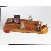 Bamboo Expandable Triple Step Spice Shelf