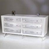 Sylvana Acrylic 6 Drawer Dresser