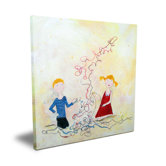 Wit & Whimsy A long Yarn Canvas Art