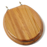Designer Solid Round Toilet Seat in Oak