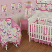 Butterfly Block Crib Bedding Collection