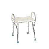 Shower Chair with Backless Molded Cut-Out Seat and Arms