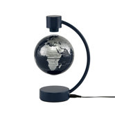 4" Levitating Globe in Silver and Blue