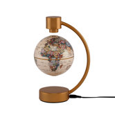 4" Levitating Globe in Antique