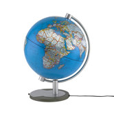 Athens 2 Illuminated Political Blue Ocean Globe
