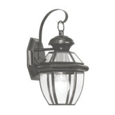 Monterey  Outdoor Wall Lantern in Black
