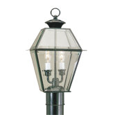 Westover Outdoor Post Lantern in Black