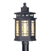 Mirror Lake  Outdoor Post Lantern in Bronze