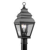 Exeter  Outdoor Post Lantern in Black