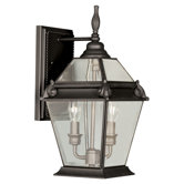 Fleur De Lis Outdoor Wall Lantern in Bronze