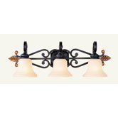 Tuscany  Vanity Light in Copper Bronze with Aged Gold Leaves
