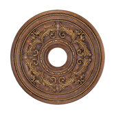 Ceiling Medallion in Crackled Greek Bronze