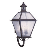 Waldwick Four Light Outdoor Wall Lantern in Bronze