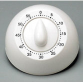 Long Ring Mechanical Timer in White
