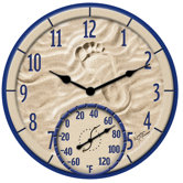 By The Sea Clock with 14" Thermometer
