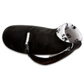 Original Dog Coat in Black with Pawprint Fleece and Black Belt