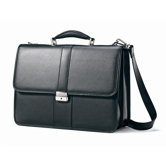 Flap Over Leather Briefcase