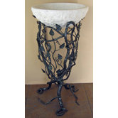 Aspen Sink Pedestal in Shimmer Silver