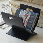 Contemporary Style Wooden Magazine Rack