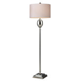 Waverly Floor Lamp in Chrome Plated Glass