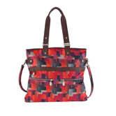 Leather Trim Elena Tote Bag