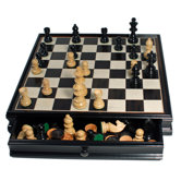 Chess / Checkers Set in Black