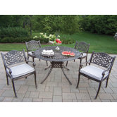 Capitol Mississippi 5 Piece Dining Set with Cushions