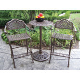 Mississippi 3 Piece Bar Height Dining Set