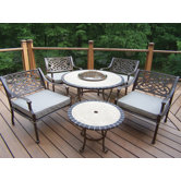 Tacoma Stone Art 6 Piece Bistro Set