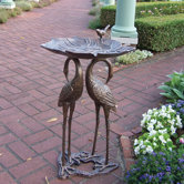 2 Crane Lily Bird Bath