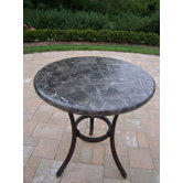 Espresso Stone Top Bistro Table