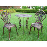 Rose 3 Piece Bistro Set