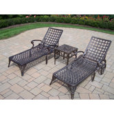 Elite Three Piece Chaise Lounge Set