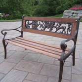 Animal Kiddy Wood and Cast Iron Park Bench