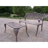 Mississippi Settee Bench and Cocktail Table Set