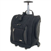 Black 14" Wheeled Carry-On Suitcase with View-Thru Panel and Insulated Compartment